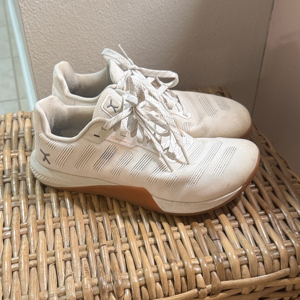 Women’s Athletic Sneakers - Neutral White with Gum Sole